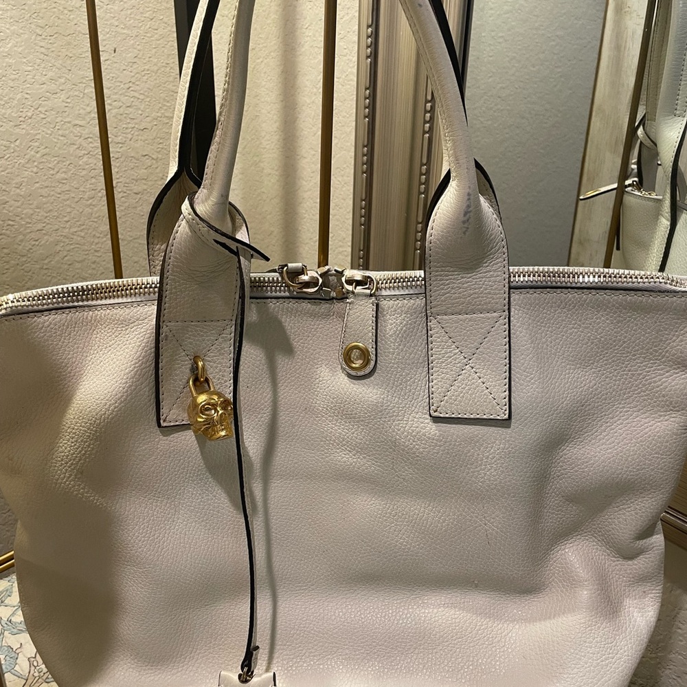 Alexander McQueen cream bag